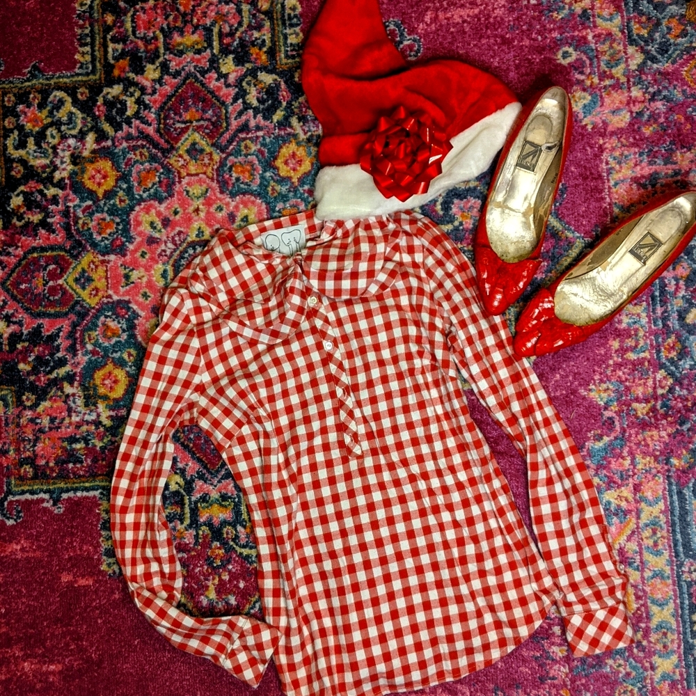 ruffle button down shirt